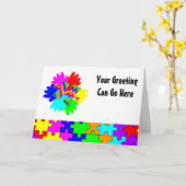 Carte Mains personnalisables et morceau incompréhensible (Fleur jaune)