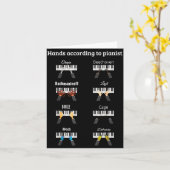 Carte Mains selon les anists Ano Clical Instrument de mu (Fleur jaune)