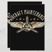 Carte Maintenance des aéronefs | Conception Cool (Devant / Derrière)