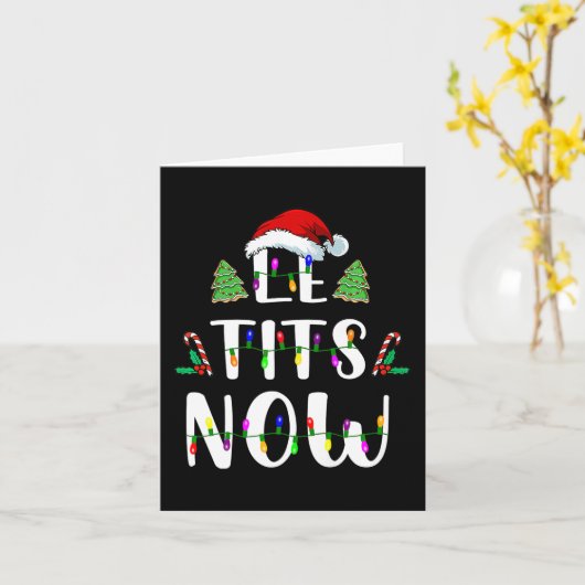 Carte Maintenant Noël Laissez Neige Fun Fun Fun Fun (Fleur jaune)