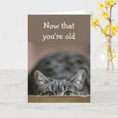 Carte Maintenant que tu es vieux anniversaires, tu te fa (Fleur jaune)