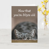 Carte Maintenant que vous avez 50 ans Anniversaires Snea (Fleur jaune)