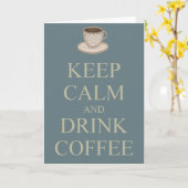 Carte Maintenez café calme et de boissons (Fleur jaune)