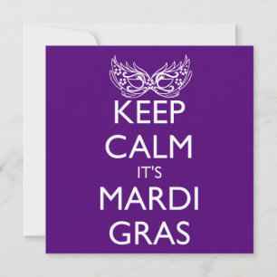 CARTE MAINTENIR LE CALME C'EST LA SAISON MARDI GRAS