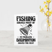 Carte Mais dans ma tête, je joue à Badminton Player Shut (Fleur jaune)