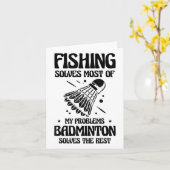 Carte Mais Dans Ma Tête Je Joue À Badminton Player Shutt (Fleur jaune)