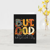 Carte Mais Dieu a fait un chemin chrétien d'automne foi  (Fleur jaune)