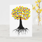 Carte Maïs éclaté sautant sur l'abricotier (Fleur jaune)