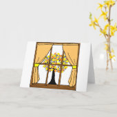 Carte Maïs éclaté sautant sur l'abricotier (Fleur jaune)