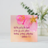 Carte Mais Le Fruit De L'Esprit Chrétien Floral (Debout devant)