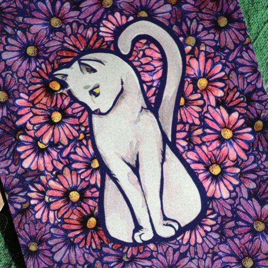 Carte Maisies blanches de chats