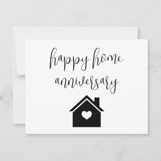Carte Maison à cœur gras Maison Anniversaire (Devant)