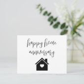 Carte Maison à cœur gras Maison Anniversaire (Debout devant)