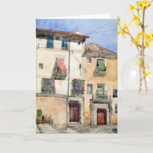 Carte Maison ancienne à Segovia, Espagne | Cass Gilbert (Fleur jaune)