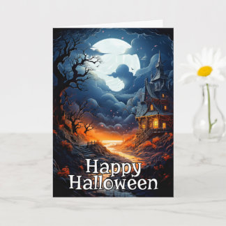 Carte Maison ancienne hantée | Bonne Halloween