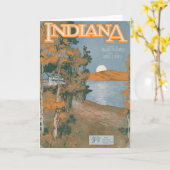 Carte Maison arrière encore en Indiana (Fleur jaune)