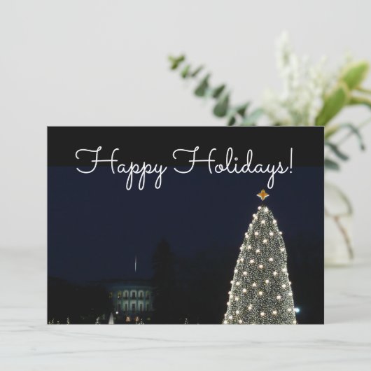 Carte Maison Blanche et Fête nationale des arbres de Noë (Debout devant)