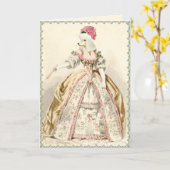 Carte Maison blanche Marie Antoinette (Fleur jaune)