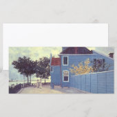 Carte Maison bleue à Zaandam de Claude Monet (Devant / Derrière)