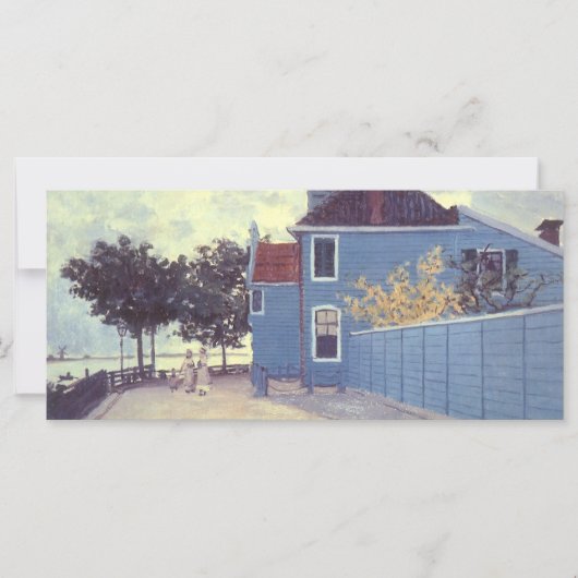 Carte Maison bleue à Zaandam par Claude Monet (Devant)