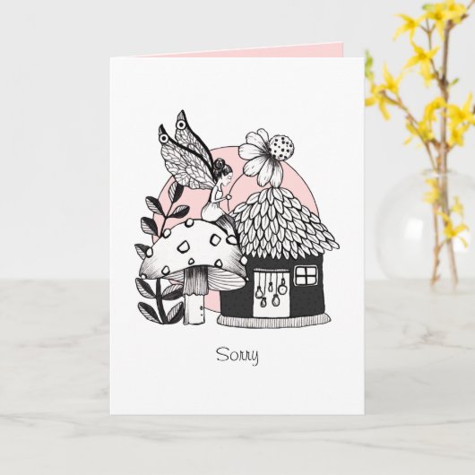 Carte Maison de Fairy et Fairy (Fleur jaune)