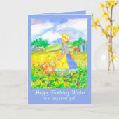 Carte Maison de ferme pour filles des Prairies Joyeux an (Fleur jaune)