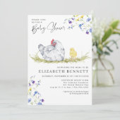 Carte Maison de ferme rustique charmante | Bébé Poussin  (Debout devant)