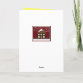 Carte Maison de fête, voeux de Noël (Dos)