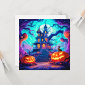 Carte Maison de grand Éffrayant (Devant/Arrière en situation)