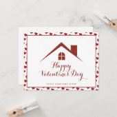 Carte Maison de la Saint-Valentin professionnelle pour l (Devant/Arrière en situation)