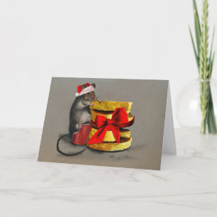 Carte Maison de la souris Noël