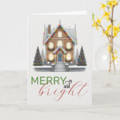 Carte Maison de Noël (Fleur jaune)