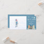 Carte Maison de Noël laissez neiger la photo de vacances (Devant/Arrière en situation)