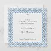 Carte Maison de Noël portugaise avec salutations au coq (Dos)