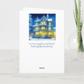 Carte Maison de Noël Snowy personnalisée (Dos)