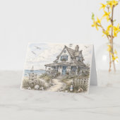 Carte Maison de plage Sea Breeze (Fleur jaune)
