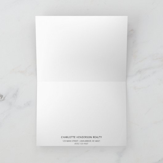 Carte Maison de Ranch avec Fleurs d'Été Note Vierge (Intérieur)