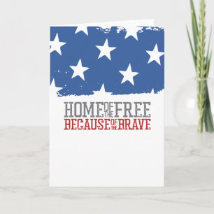 Carte Maison des Libres grâce aux Braves Drapeau américa