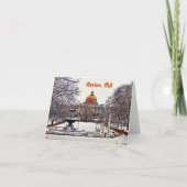 Carte Maison d'état de Boston en hiver (Devant)