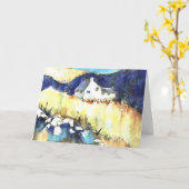 Carte maison douce à la maison (Fleur jaune)