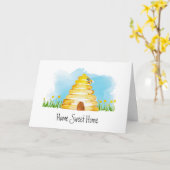 Carte Maison Douce Maison Abeille Nouvelle Maison (Fleur jaune)