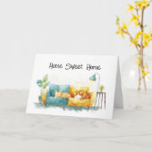 Carte Maison Douce Maison Félicitations Immobilier (Fleur jaune)