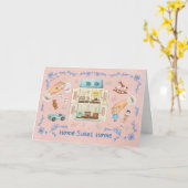 Carte Maison Douce Maison Rêve de Maison de Poupée (Fleur jaune)