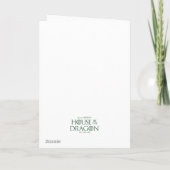 Carte MAISON DU DRAGON | House Hightower Sigil (Dos)