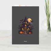 Carte Maison hantée – Conception d'Halloween 🎃 (Dos)