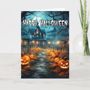 Carte Maison hantée de Citrouilles Sinister Happy Hallow