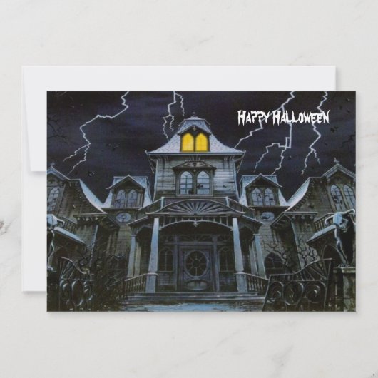 Carte Maison hantée d'Halloween (Devant)