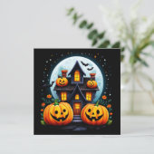Carte Maison hantée et citrouilles de Jack (Debout devant)