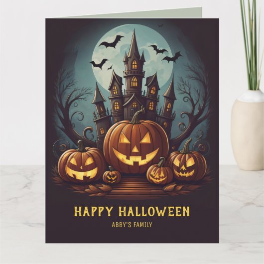 Carte Maison hantée Halloween (Devant)