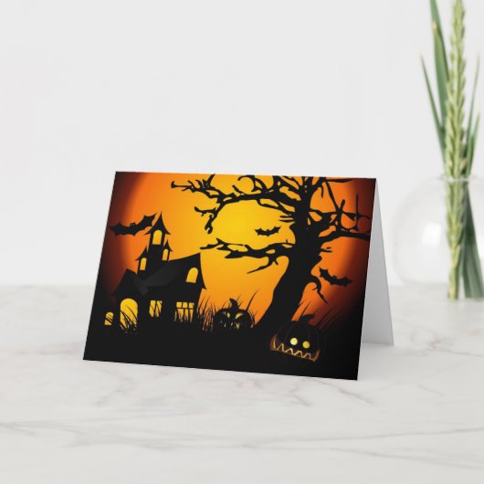 Carte Maison hantée Halloween (Devant)